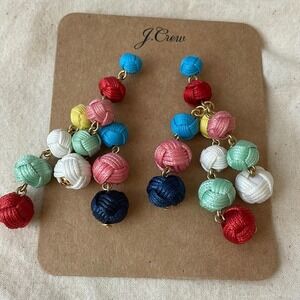 J.Crew Love knot Chandelier Drop Earrings New with bag